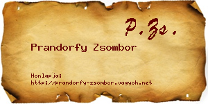 Prandorfy Zsombor névjegykártya